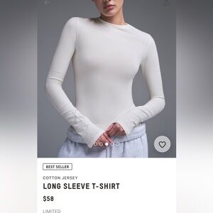 SKIMS cotton jersey long sleeve top